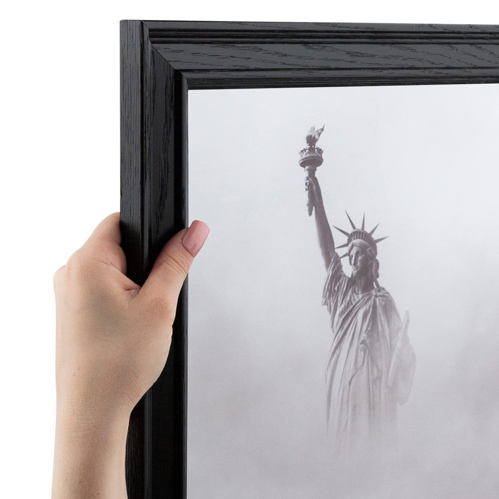 ArtToFrames 8x44 Inch Black Picture Frame, This 1.50 Inch Custom Poster Frame is Colonial Onyx - Comes with Economy Acrylic and Corrugated Backing (2WOM0066-78238-YBLK-8x44)
