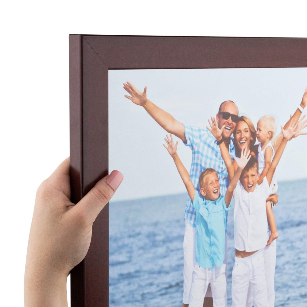 ArtToFrames 20x38 Inch Red Picture Frame, This 1.25 Inch Custom MDF Poster Frame is Cherry, Great for Your Art or Photos - Comes with Economy Acrylic