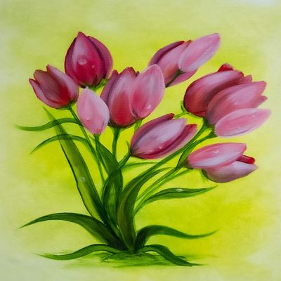 buyartforless CAN EDC471 32x24 Wall Art, Pink