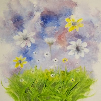 Buyartforless Canvas Field of Daisies by Ed Capeau Art Painting Reproduction