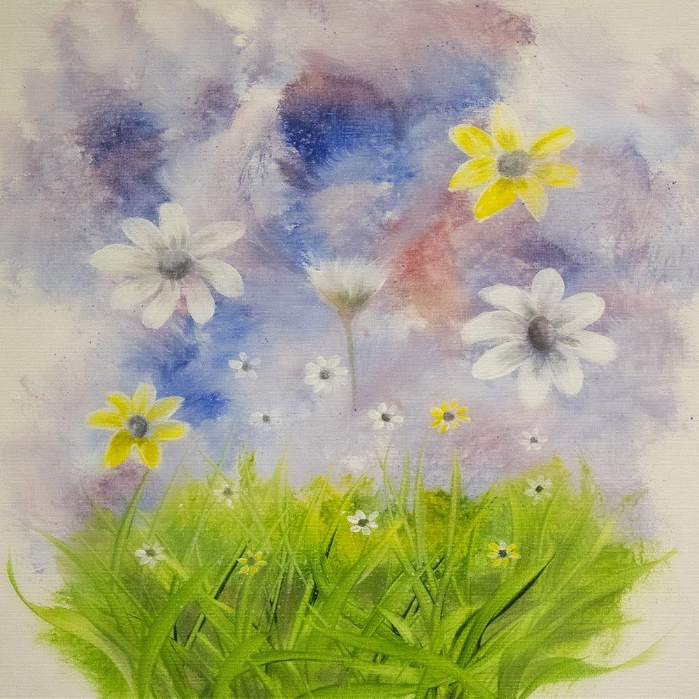 Buyartforless Canvas Field of Daisies by Ed Capeau Art Painting Reproduction