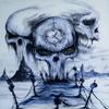 Buyartforless Canvas Mystery Girl Skull Time by Ed Capeau Art Painting Reproduction view 1