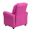 BOWERY HILL Faux Leather Recliner in Hot Pink view 4