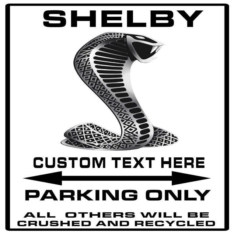 ZIC Motorsports Shelby Parking Only Garage Metal Sign - 20" X 12"
