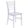 BOWERY HILL 12.5" Kids Chiavari Chair, Transparent Clear Resin, Sturdy Lightweight Design, Stackable up to 10 Chairs, Wobble-Free Frame, Ideal for Weddings, Banquets, Restaurants, and Events view 1