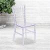 BOWERY HILL 12.5" Kids Chiavari Chair, Transparent Clear Resin, Sturdy Lightweight Design, Stackable up to 10 Chairs, Wobble-Free Frame, Ideal for Weddings, Banquets, Restaurants, and Events view 2