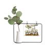DIYthinker Cute White Mushroom Pattern Illustration Metal Picture Frame Ceramic Vase Decor view 1