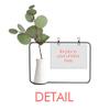 DIYthinker Cute White Mushroom Pattern Illustration Metal Picture Frame Ceramic Vase Decor view 4