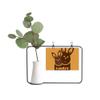 DIYthinker Easter Religion Festival Brown Bunny Pattern Metal Picture Frame Ceramic Vase Decor view 1