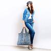 YaYbag JUMBO Size, fashionable reusable shopping, produce, washable bags, foldable bags, 55 lbs Polyester, Paisley view 2