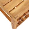 vidaXL Compact Shoe Rack/Bench, Solid Acacia Wood, 2-Shelf Storage Organizer, Durable and Rustic Design, Easy Assembly and Cleaning, 35.4"x12.5"x18.1" view 3