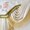 TIYANA European Style Luxury Waterfall Beige Valance Living Room Window Decoration Curtain Valance Rod Pocket Top, 1 Piece W98 view 3