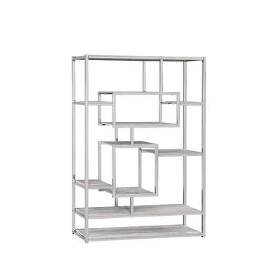 MYCO Furniture Geometric Bookshelf in Taupe