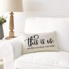 Meekio Farmhouse Pillow Covers with This is Us Quote 12" x 20" Farmhouse Rustic Dcor Lumbar Pillow Covers with Saying Housewarming Gifts Family Room Dcor view 4