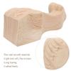 Hztyyier Solid Wood Furniture Legs, 4-Piece Carved Sofa Cabinet Feet, Unfinished Beige, Rustic Style, 4.7x2.4in/5.9x2.4in/7.1x2.8in view 4