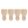 4pcs Solid Wood Furniture Legs Wood Carved Sofa Couch Chair Ottoman Loveseat Table Cabinet Furniture Wood Legs Wood Unfinished Carved Feet(15x6cm) view 1