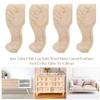 4pcs Solid Wood Furniture Legs Wood Carved Sofa Couch Chair Ottoman Loveseat Table Cabinet Furniture Wood Legs Wood Unfinished Carved Feet(15x6cm) view 3