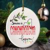 Canandaigua New York Souvenir Christmas Ornament 2025 Someone in Canandaigua NY Loves Me! Christmas Family Friend Gifts Ideas 3" White view 1