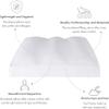 PILLOWY Premium Microbead Bed Pillow, Medium Extra Fluffy But Supportive - Ultra Comfortable Sleep with Silk Like Anti Aging Cover 85% Spandex/ 15% Nylon Breathable, Cooling White view 3