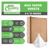 [4 PACK] Wet Waxed Deli Paper Sheets 9x12 - Grease Resistant Sandwich Liner, Microwave Safe, Deli Wrap for Restaurants, BBQ, Schools and Concession Stands (9 in x 12 in - Case of 4) by EcoQuality view 2