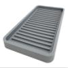 Happitasa Silicone Kitchen Sink Organizer Tray, Sponge Holder and Countertop Protector | Bathroom and Kitchen Soap Dish and Dispenser Tray (Grey, 10"x5.25") view 1