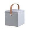 AnEssOil Square Storage Stool Storage Stool can sit Adult Sofa Soft Stool Shoe Stool Home Storage Box Storage Stool (Gray) view 1