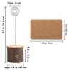 Toncoo 20Pcs Premium Wood Place Card Holders with Swirl Wire and 30 Pcs Kraft Place Cards, Memo Holder, Table Number Holders Stands, Name Cards Photo Holders for Wedding Party Sign Food Cards Label view 2