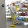 Vikan 70425 Compact Wall/Deck Scrub, Hard 8.858" White view 3
