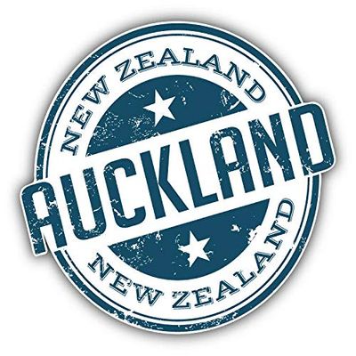 MAGNET Auckland New Zealand Grunge Travel Stamp Vinyl Magnet Bumper Refrigerator Sticker Magnet Flexible Reuseable Magnetic Vinyl 5"