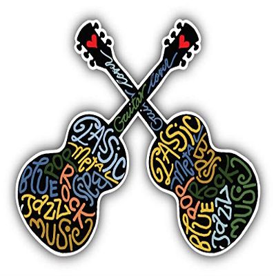 MAGNET Love Music Slogan Vinyl Magnet Bumper Refrigerator Sticker Magnet Flexible Reuseable Magnetic Vinyl 5"