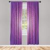 Ambesonne Abstract Window Curtains, Flower of Life in Vibrant Psychedelic Tones Love Soul Display, Lightweight Decorative 2-Panel Set & Rod Pocket, Pair of - 28" x 95", Fuchsia Purple view 1