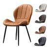 CGF-Barstools Dining Chair Lounge Chairs Side Chair 5 Colors, PU Leather Seat Cushion with Backrest, Black Metal Frame Home Lounge Chair Kitchen Bedroom Living Room,Elderly Children Available view 1