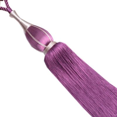 1 Pair High-Grade Tassel Curtain Buckle Curtain Bandage Luxurious Tassels Curtain Tiebacks Holdbacks Drape Tiebacks Rope Curtain Tassel Rope (Purple)
