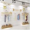 Clothing Store Display Rack Ceiling Hanger, Windows Shelves Hanging Clothes Bar Display Hangers, Metal Retail Clothing Garment Racks Display Rod view 3