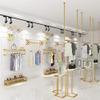 Clothing Store Display Rack Ceiling Hanger, Windows Shelves Hanging Clothes Bar Display Hangers, Metal Retail Clothing Garment Racks Display Rod view 4