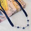 1 Pair Beautiful Crystal Curtain Bandage Beaded Curtain Rope Tiebacks Holdbacks Drape Tiebacks Rope (Royal Blue) view 1