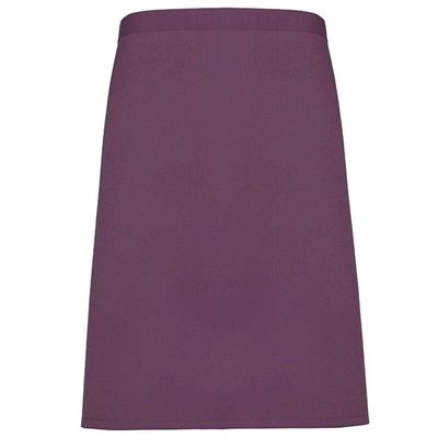Adults Restaurant Staff Wear Apron Unisex Kitchen Work Waiter Mid Length Apron Aubergine One Size
