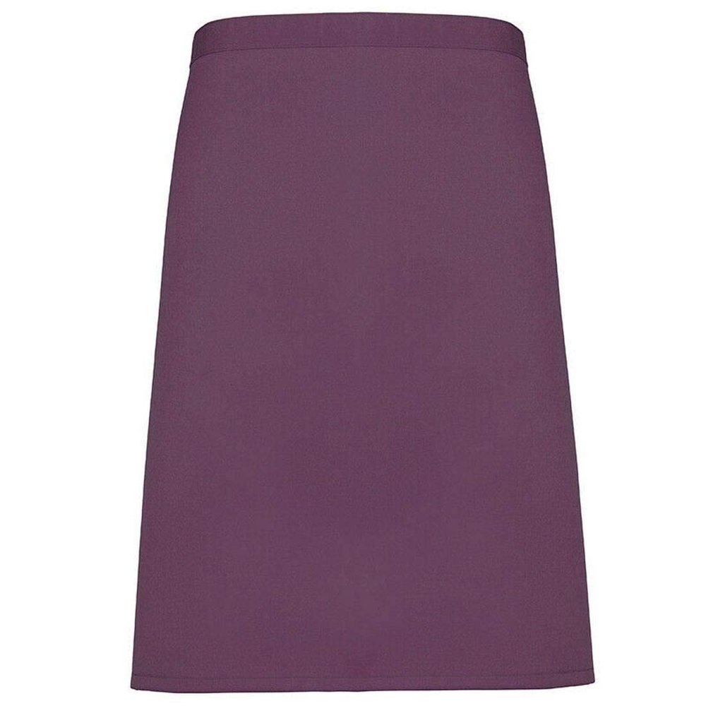 Adults Restaurant Staff Wear Apron Unisex Kitchen Work Waiter Mid Length Apron Aubergine One Size
