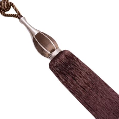 1 Pair High-Grade Tassel Curtain Buckle Curtain Bandage Luxurious Tassels Curtain Tiebacks Holdbacks Drape Tiebacks Rope Curtain Tassel Rope (Dark Coffee)