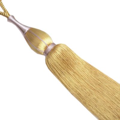 1 Pair High-Grade Tassel Curtain Buckle Curtain Bandage Luxurious Tassels Curtain Tiebacks Holdbacks Drape Tiebacks Rope Curtain Tassel Rope (Yellow)