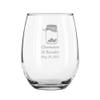 144 Pack Mason Jar Hearts Silver Stemless 9 oz Wine Glass view 1