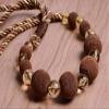 1 Pair Curtain Bandage Curtain Accessories Handmade High-Grade Beaded Curtain Tiebacks Holdbacks Drape Tiebacks Rope Bead Curtain Rope (Coffee) view 2