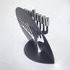 Custom colors Aluminum Hanukkah Menorah with bend design Matte finish view 2