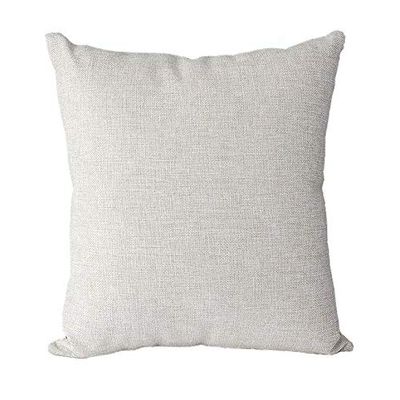 100% Polyester Canvas Pillow case Sublimation Blank for Women Kids Gift Bulk DIY (4, Beige)