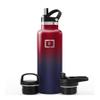 IRON FLASK Camping & Hiking Hydration Flask with Straw, BPA-Free Insulated Stainless Steel Sports Water Bottle - 24 oz Dark Rainbow view 1