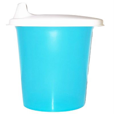 Tupperware Big Bell Tumbler Sippy Cup 10.5 Ounces Sheer Aqua Blue