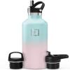 IRON FLASK Camping & Hiking Hydration Flask with Straw, BPA-Free Insulated Stainless Steel Sports Water Bottle - 32 oz Bubble Gum view 1