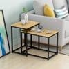 XWZJY Stackable Coffee Table,Rectangular Nesting Tables,Solid Wood Accent Table for Living Room Office,Set of 2 Furniture view 2