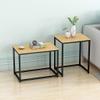 XWZJY Stackable Coffee Table,Rectangular Nesting Tables,Solid Wood Accent Table for Living Room Office,Set of 2 Furniture view 4