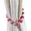 1 Pair Luxurious Decorative Beaded Curtain Tiebacks Holdbacks Simple Curtain Bandage Bead Curtain Rope Tiebacks Drapery Tie Backs Curtain Buckle (Pink) view 1